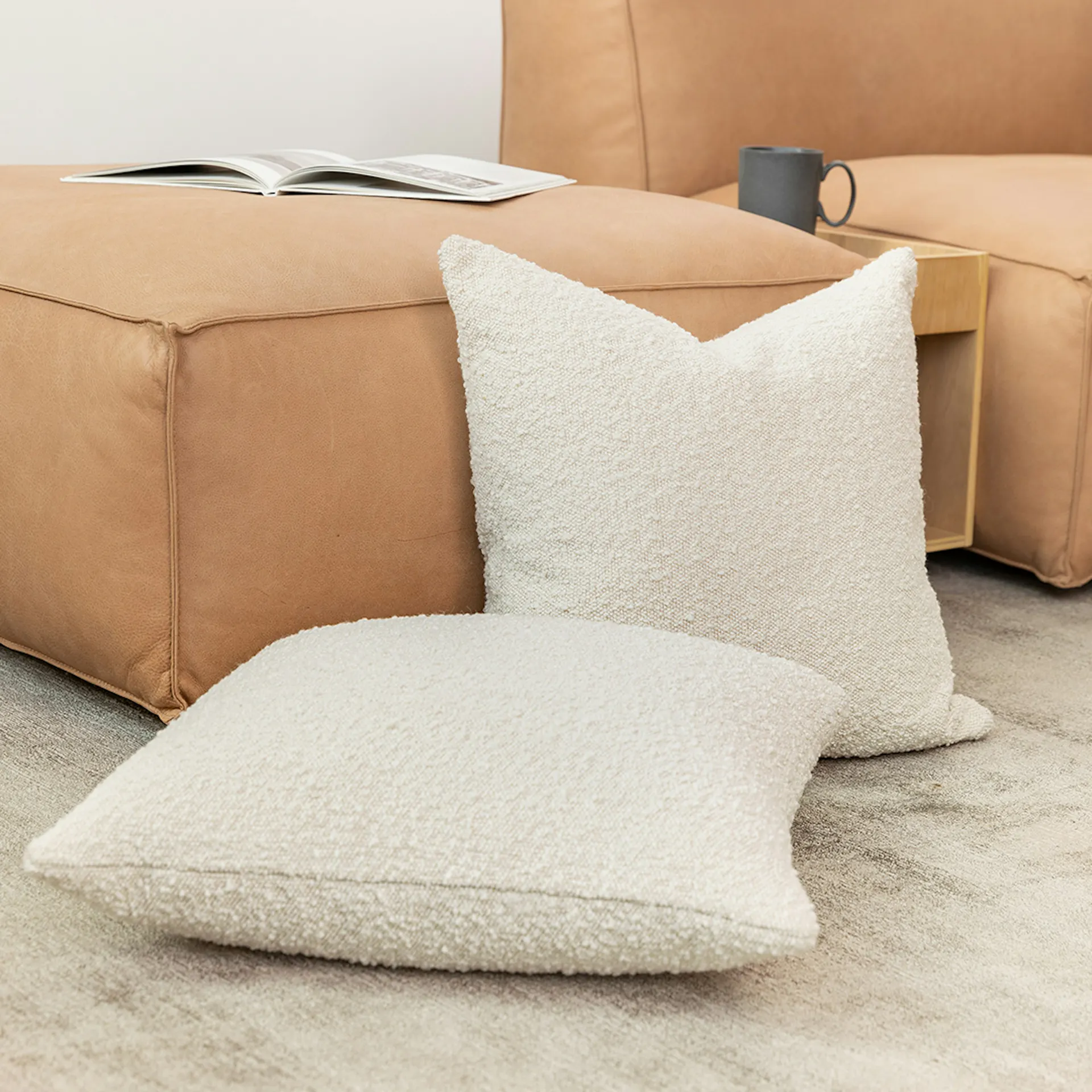 Gabriola Pillow Set - Ivory Bouclé